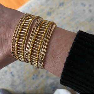 Gold cuff bracelet